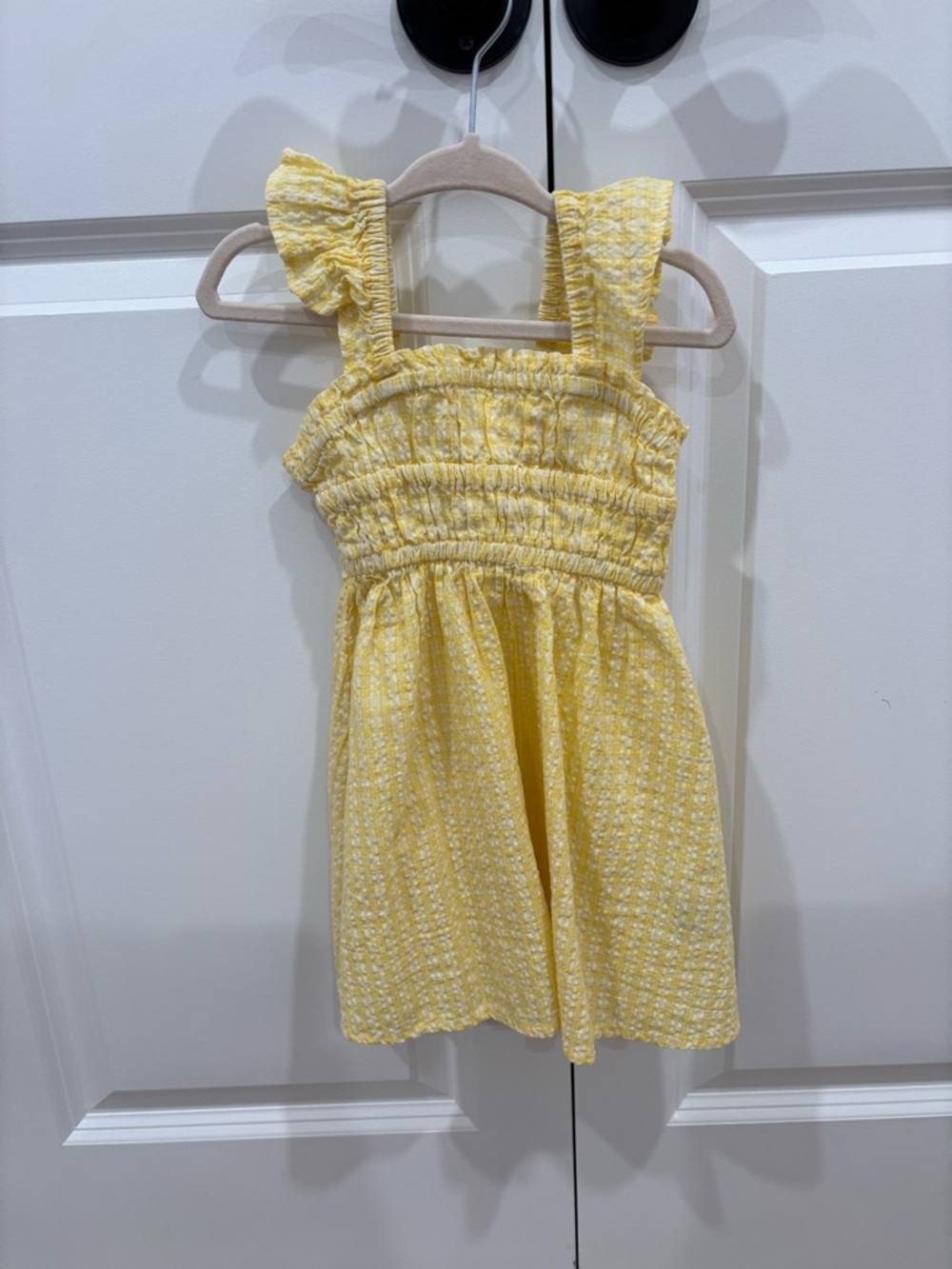 Cotton On Yellow Smocked Ruffle Strap Dress